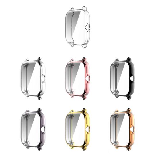 Watch Case Anti-scratch Electroplating TPU Smart Watch Full Protector Cover Shell for Amazfit GTS 3