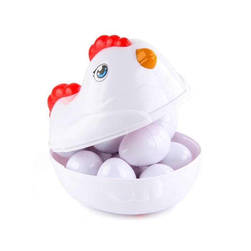 Toddler Chicken Eggs Toys Color Matching Game Shape Sorter With 12 Toy Eggs For Kids, Fine Motor Skills Sensory Toys, Montessori Educational Toys