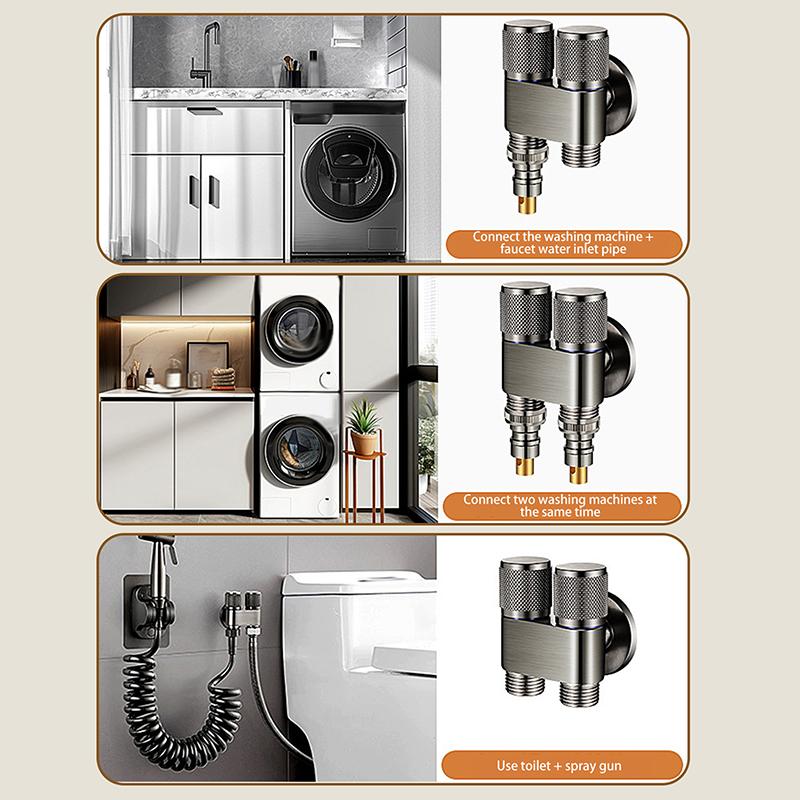 1 Satz Spezial Schnalle Wasserdüsenanschluss Trommel Automatisch 4 Punkte Vollkupfer Waschmaschinenhahn Automatisches Wasserventil