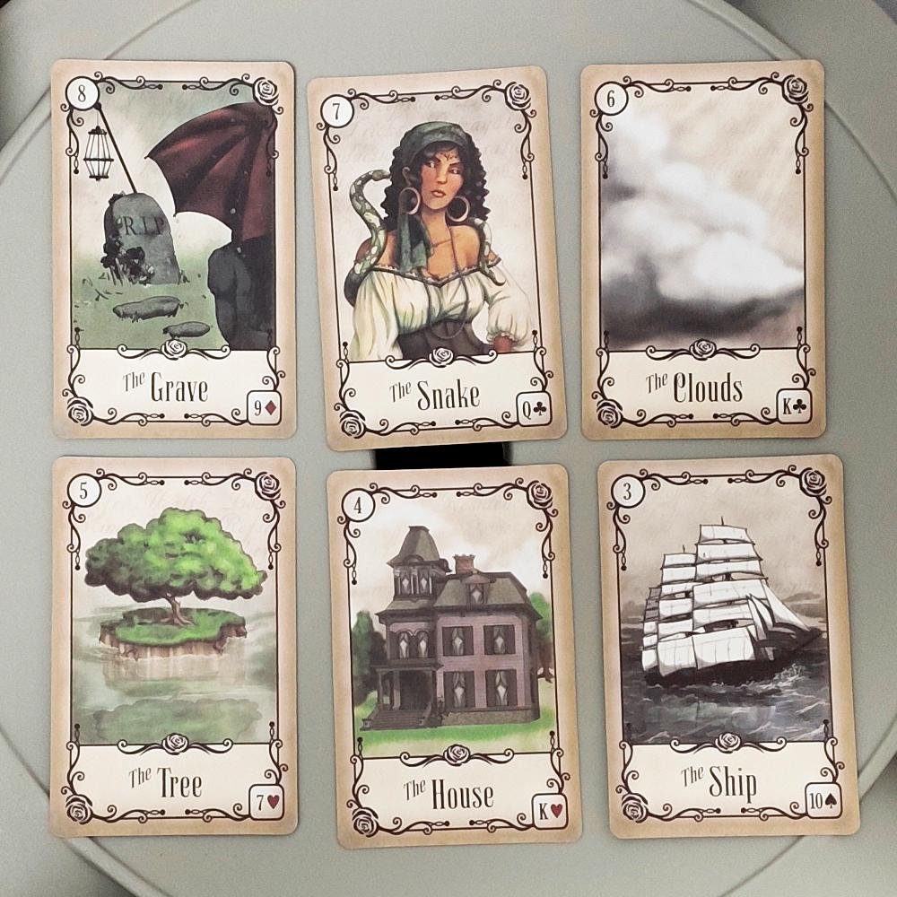 Under The Roses Lenormand Deck A Charming 40-card Petit Lenormand Deck Presented with Delicate Sepia- Toned Illustrations 9*6cm