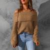 Women's Winter Knitwear Off The Shoulder One Shoulder Solid Colour Loose Fit Jumper Luxurious Relaxed-fit Slimming and Versatile Top