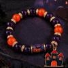 Colorful Beads Halloween Crystal Bracelet Spooky Ghost Bat Charm Bracelet  Gift
