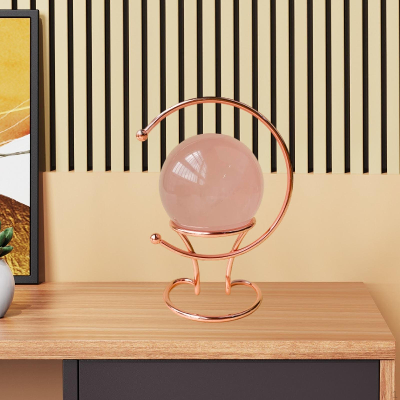 

Кришталева куля, металевий тримач, кронштейн, подарунки на день народження, домашній декор, стабільна основа, сфери рожевий