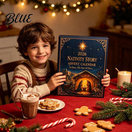 Countdown to Christmas Calendar 2026 Nativity Story Advent Calendar 24 Days Family Holiday Tradition Decor with 2D Acrylic Religious Keepsake
