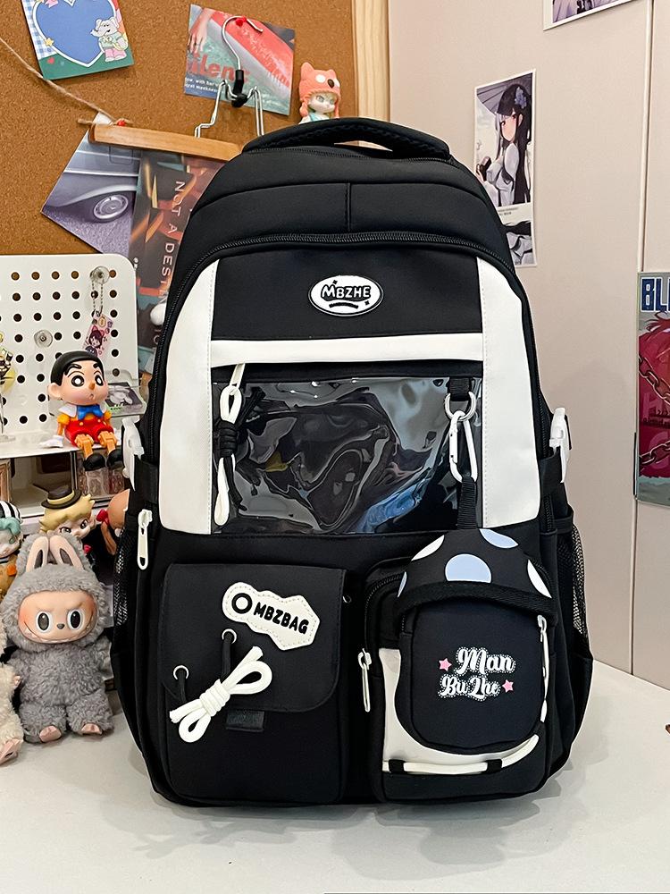 Schoolbag Japanese Ins New High-value Fresh and Sweet Dopamine Backpack Junior High School Students Lightweight Large-capacity Backpack