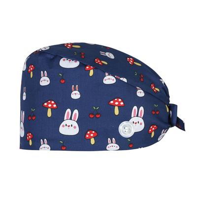 Surgical Cap Nurse Hat Adjustable Scrub Cap Medical Headwear with Printed Pattern for Healthcare Professionals and Hospital Use