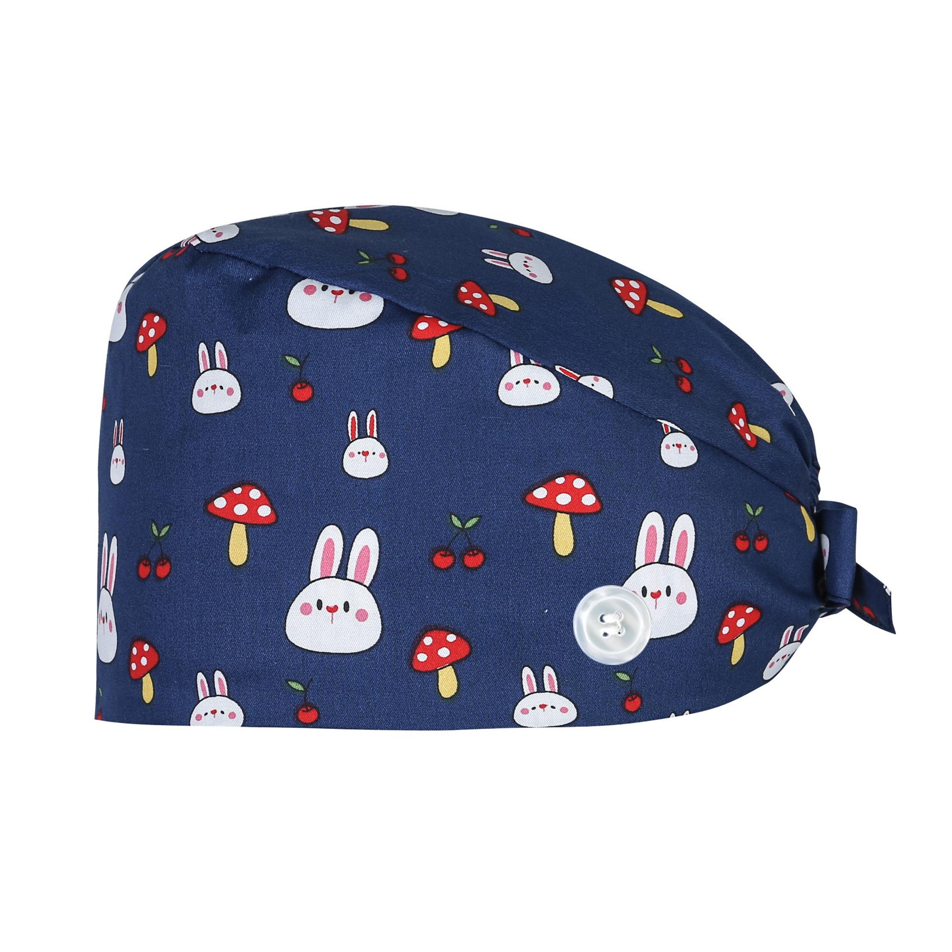 

Printed caps and caps One size синий