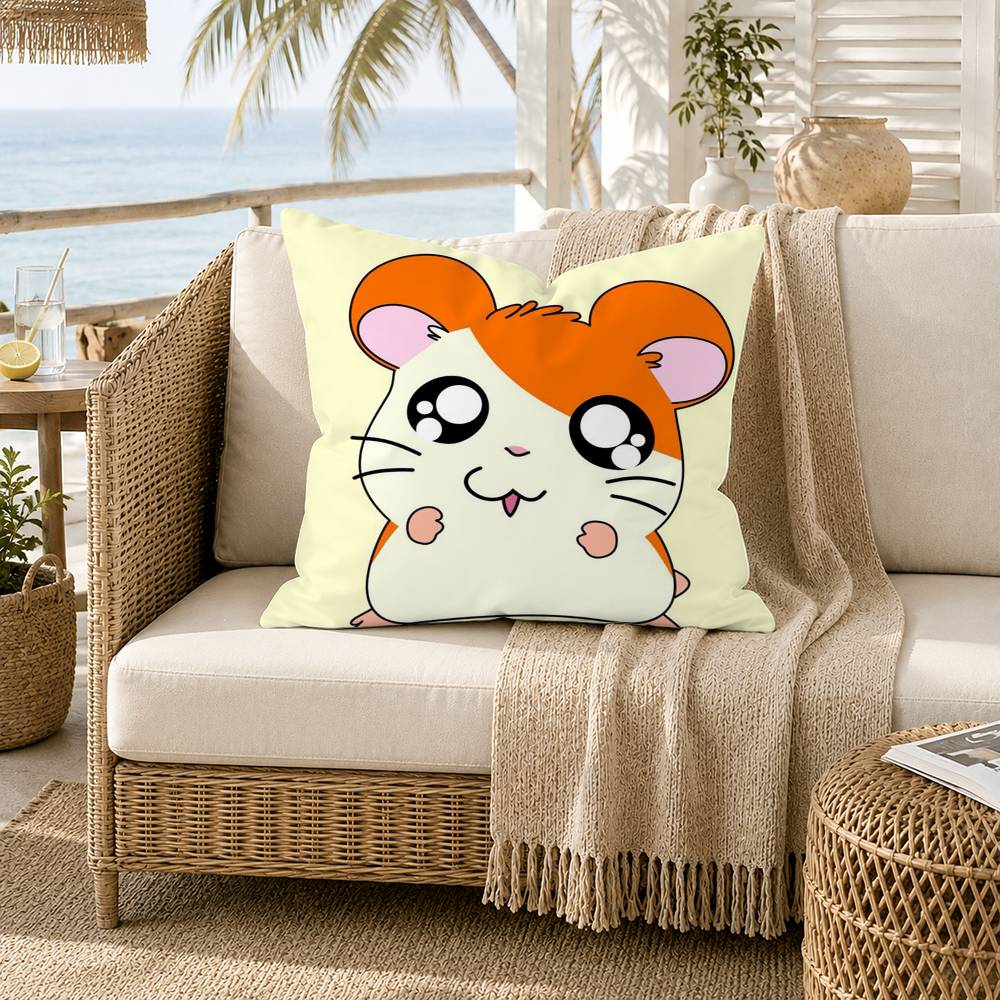 CUTE HHamtaro Kawaii World Pillow Case for Sofa Living Room Home office Decor Protective Cover