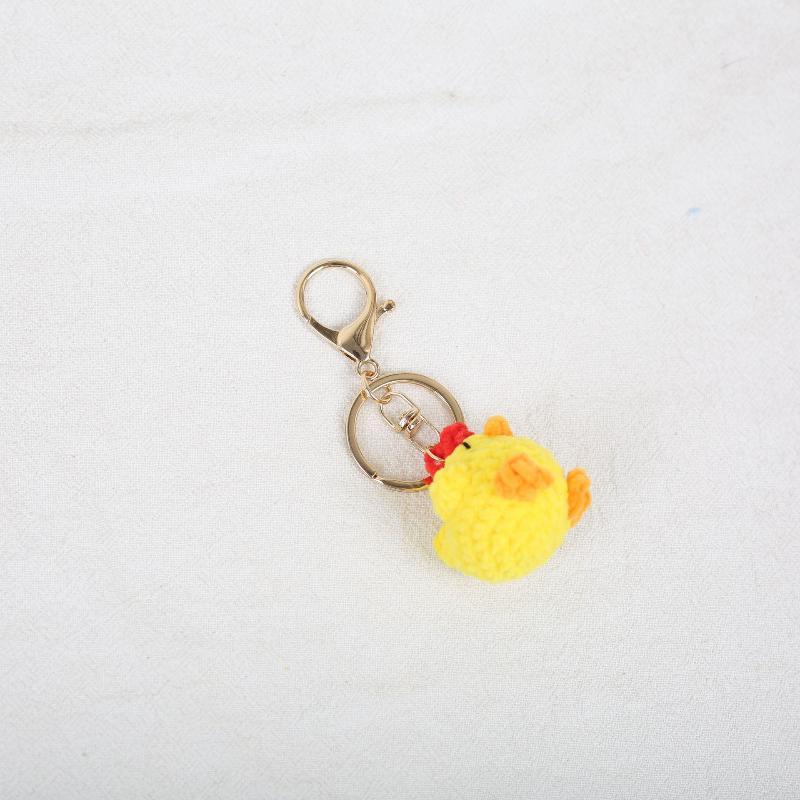 Mini Animal Series Cute Keyrings Funny Poult Crochet Keychains Knitted Mini Wool Keyring Accessories Women Gifts