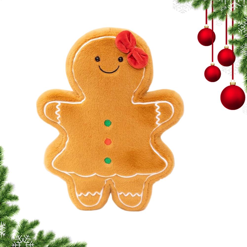 Christmas Pillows Plush Christmas Tree Gingerbread Cushion Couch Lumbar Pillows For Interior Designers Bedroom Office Study Bed