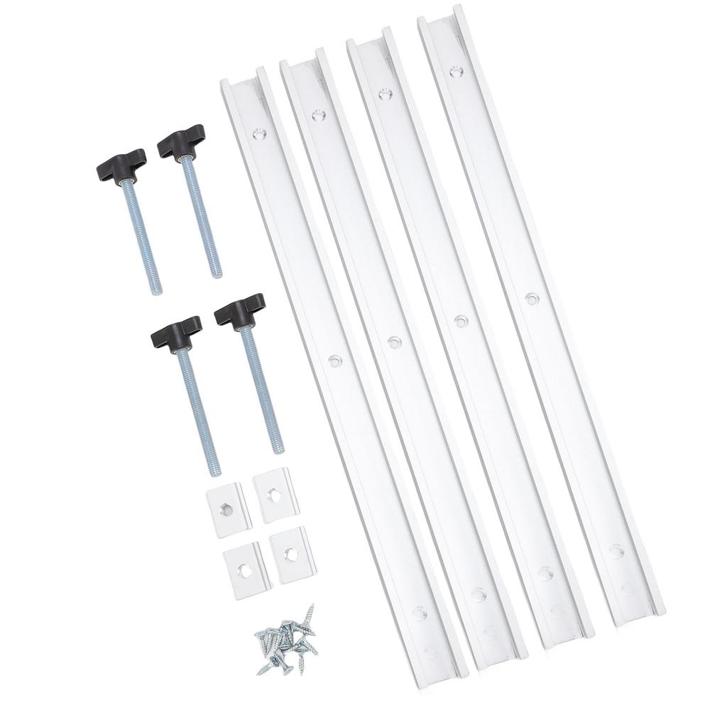 T Track and Slider Kit Aluminum Alloy Woodworking Sliding Slot Guide Rail T Slot Miter Track Jig