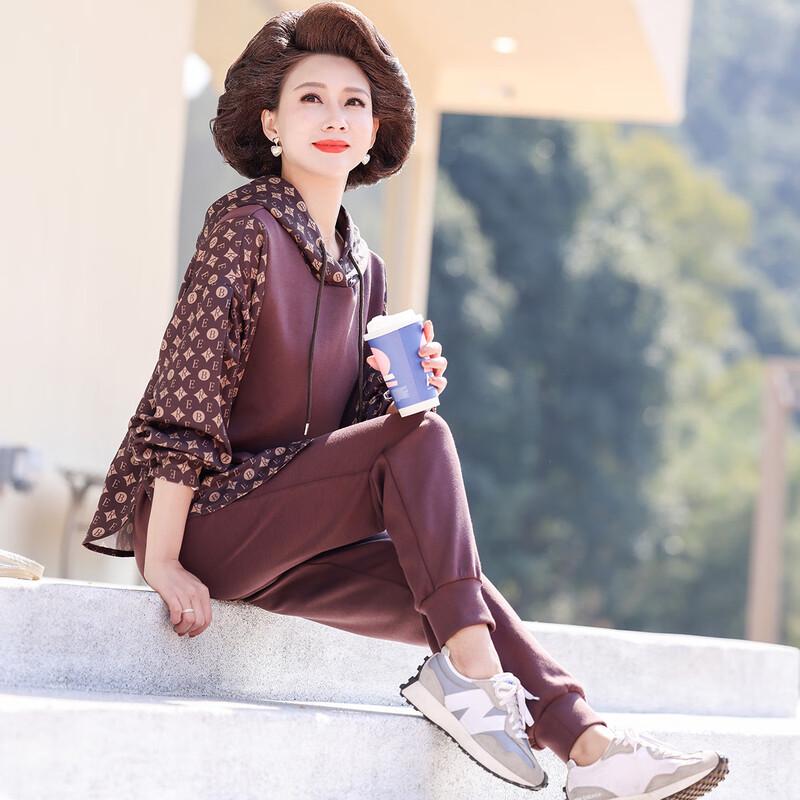 

JIANHU Женский весенне-осенний повседневный комплект из двух частей с капюшоном и пэчворком 3XL