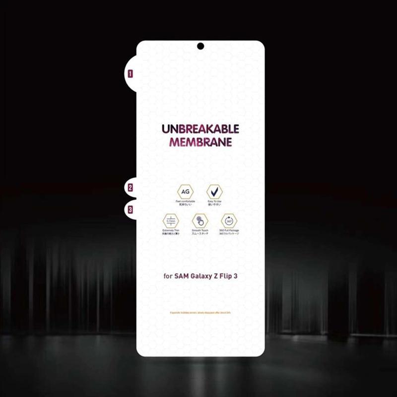 3 In1 Protective Film Galaxy Z Flip3 Front Back Side Screen Protector