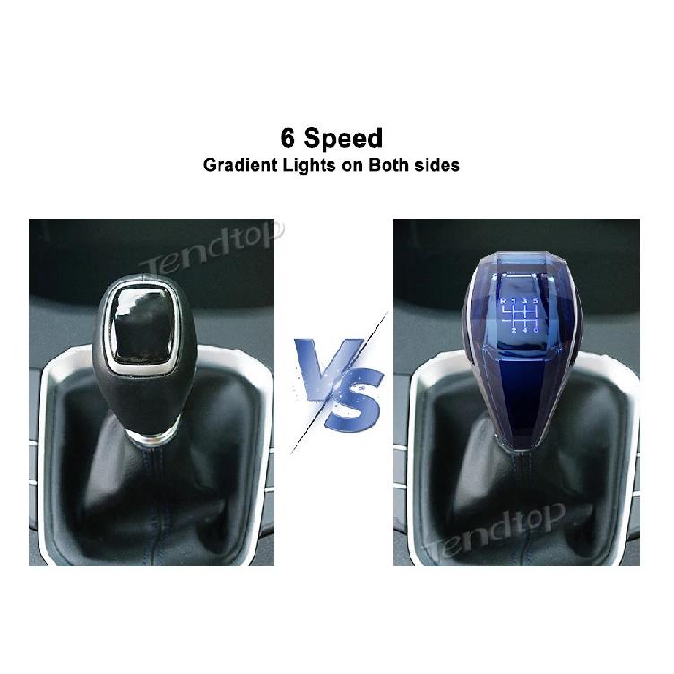 Araba Evrensel Kristal Saplı LED Vites Topuzu Lada Toyota Renault Honda VW SEAT SKODA 8 10 12MM Dişli Saplı Vites Topuzu