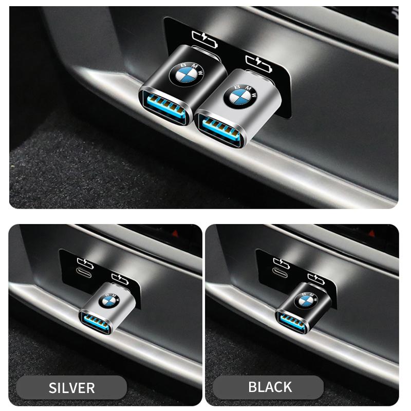 XSHTP1 New Car Type-C To USB Interface Mini Converter Charging Adapter logo For BMW X1 X2 X3 X5 X4 X6 X7 G30 G20 G32 G11 G12 F40 F30 F2