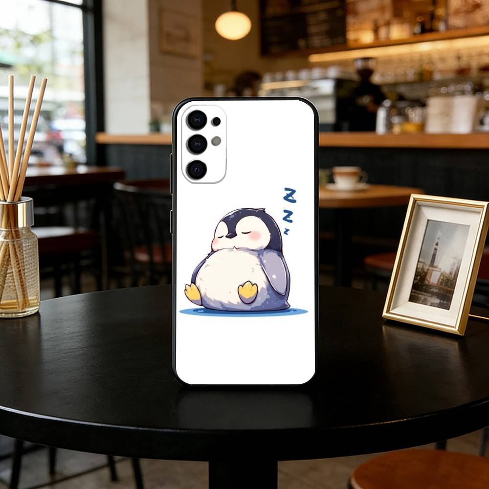 Cute cartoon penguin Phone Case For Samsung S25,S24,S21,S22,S23,S30,Ultra,S20,Plus,Fe,Lite,Note,10,Black Cover