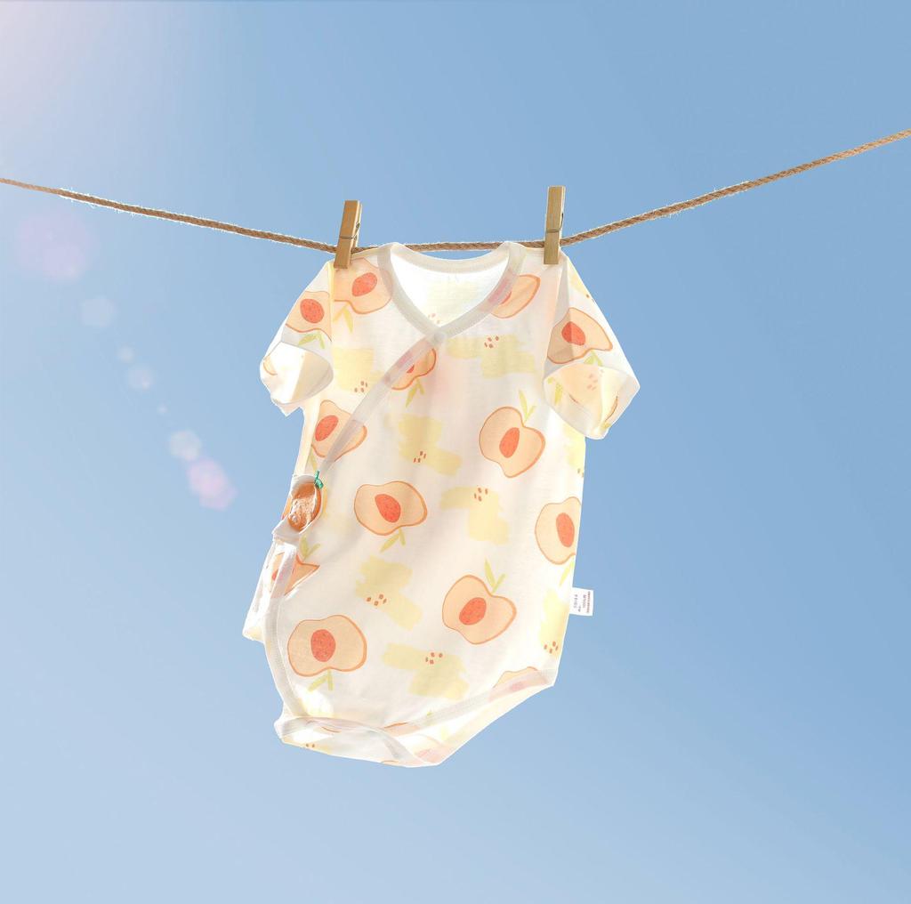 Unisex Newborn Short-Sleeve Bodysuit Pajamas