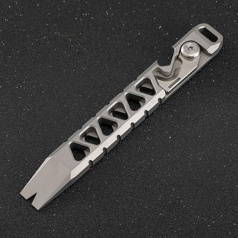 Titanium Multi-Tool Pry Bar EDC Survival Tool Bottle Opener Camping Hiking Self Defense Pocket