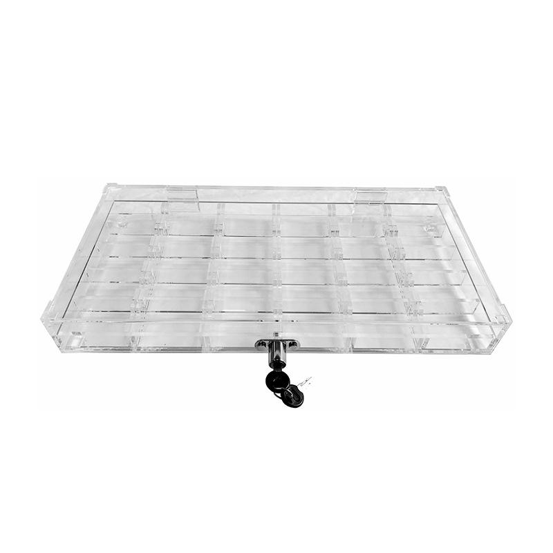Model 00 Handheld Texas Hold'em Chip Case with 10 Black Chips, Code K300, Thickened Aluminum Alloy, Pull Rod Design.
