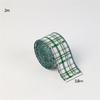 2M Red Green Christmas Ribbon Hot Stamped Linen Printed Christmas Polyester Ribbons New Years Home Decoration Bow Gift Packing