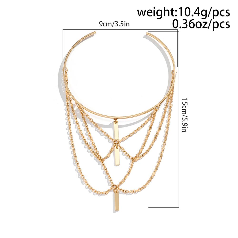 Bracciale Aperto Colore Oro per Braccio Superiore da Donna Nuova Moda Rettangolo Bastoncino Charms Nappa Bracciale da Braccio Accessori Gioielli da Festa