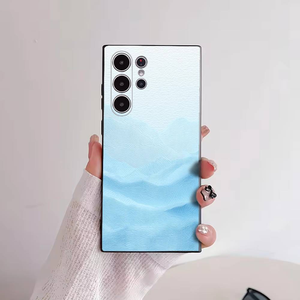 Azure Mist Mountains Phone Case for Samsung Galaxy S26 S25 S24 S23 S22 S21 Ultra Plus FE Cover
