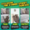 18 Pack Anti Cat Scratch Deterrent for Furniture - Transparent Clear Double Sided Anti Scratch Cat Tape for Furniture. Effective Sticky Paws Tape for