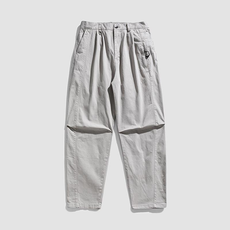 

New overalls men s high-end ruffian handsome wide-leg pants men s casual loose high street men s pants trousers men s clothing XXXL абрикосовый