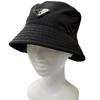 Excellent PRADA Hat Re-Nylon Triangle With Logo Bucket Black Used