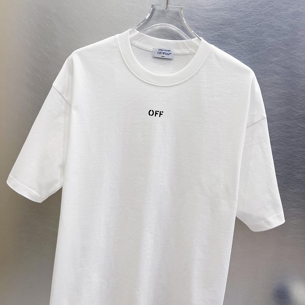 9299 Off-White Summer Men's and Women's Pure Cotton Print Oversized T-shirt Street Wear