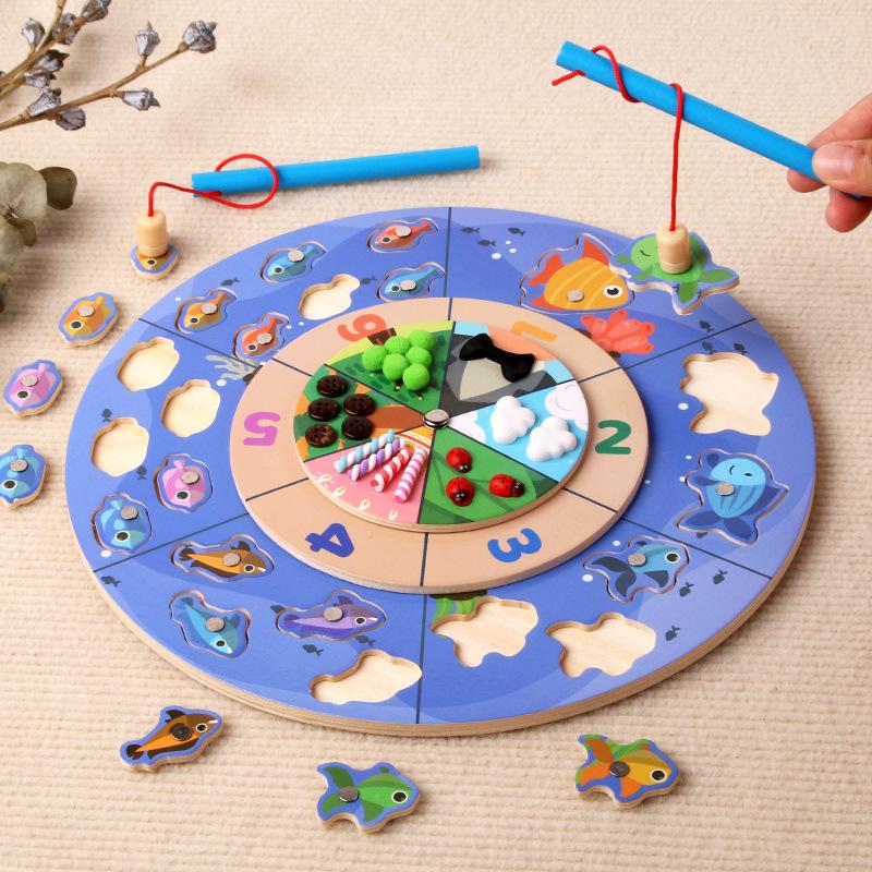 Toddler Magnetic Fishing Game Montessori Parish Toy Number Cognition Fine Motor Training Sensory Toy Baby Education Creative Toy