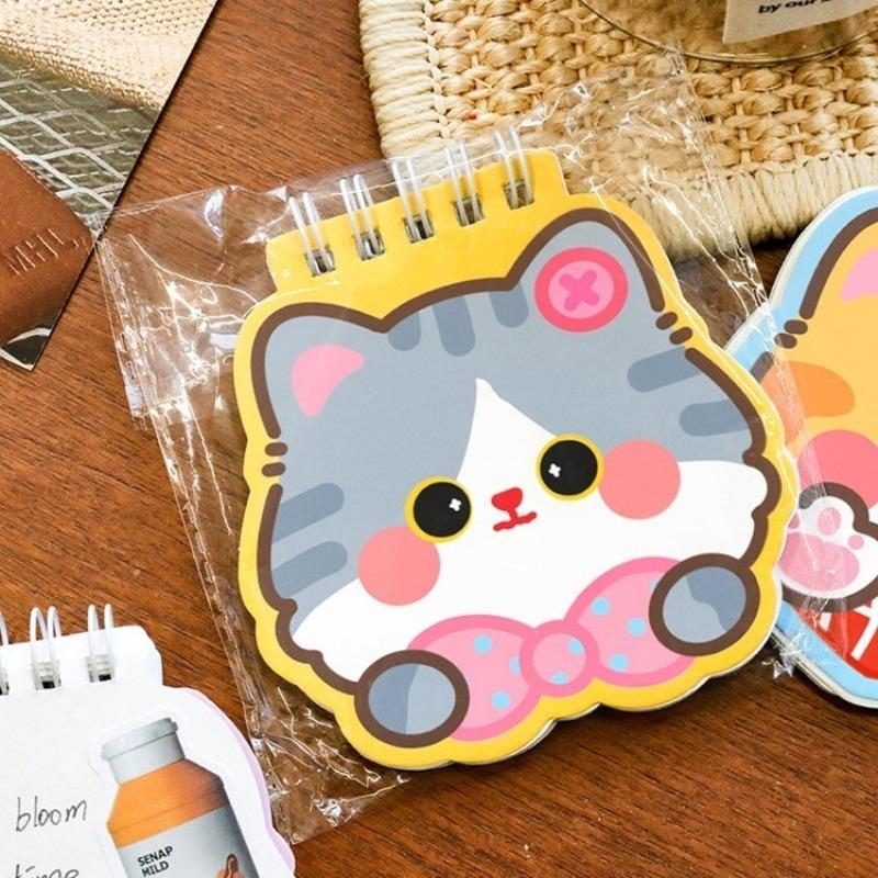 14Pcs Cartoon Kitten Special Shaped Sticky Notes for Cute Stickers Good looking Cats Learning Stationery Small Gifts