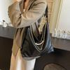 Simple large-capacity bag women's autumn and winter new shoulder bag casual soft surface commuting texture fashionable backpack