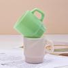 Stackable Colored Heavy Glass Mug Cup 230ml 8oz Heat Resistant White Pink Green Blue Skin Coffee Mug Tea Juice Water Cup 1 Piece