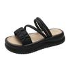 Fashion Female Shoes House Slippers Platform Low Peep Toe Luxury Slides Rubber Flip Flops Lady Big Size 2025 Designer Hawaiian Girl Soft