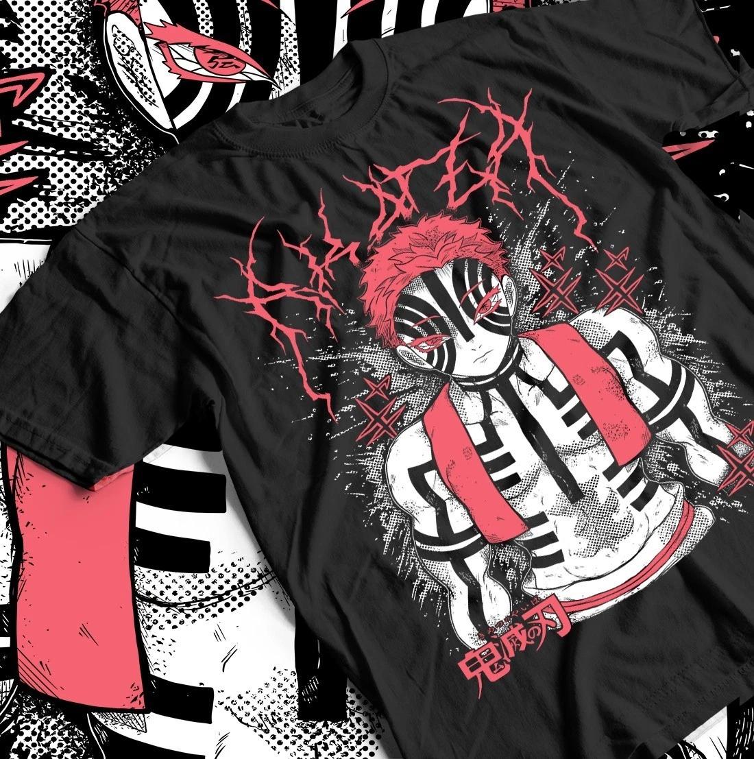 

Demon Slayer Akaza Kimetsu no Yaiba T-Shirt Unisex Black Tee All Size, Tanjiro 3XL
