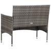 4 Piece Garden Lounge Set with Cushions Poly Rattan Grey