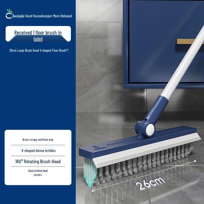 Baojiajie Long-Handle Bathroom Floor & Tile Cleaning Brush