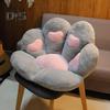Cat Paw Seat Cushion for Gaming Office Car Chairs Soft Fluffy Pillow with Imitation Rabbit Plush Fabric Anti-Slip Car Seat Comfort Pad Pet Bed Cushion