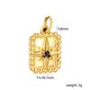 DIY Fashion Jewelry Pendants Pearl Zircon Star Moon Heart 18K Gold Plated Stainless Steel Charms for Necklace Bracelet Making