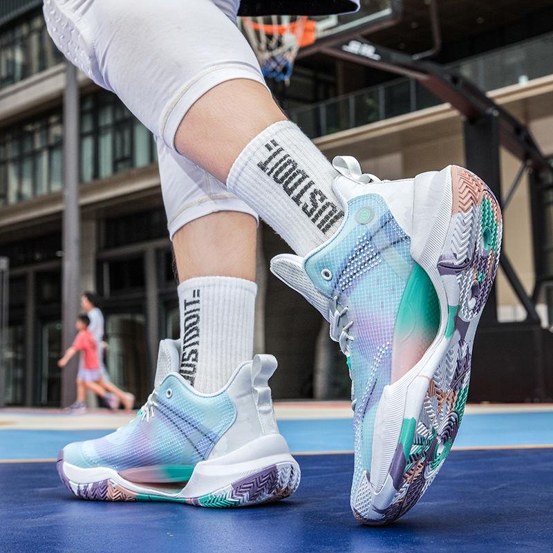 Zapatillas de Baloncesto Ligeras Antideslizantes y Amortiguadoras de Otoño - Resistentes al Desgaste y Transpirables, Versátiles para Estudiantes con Característica Luminosa