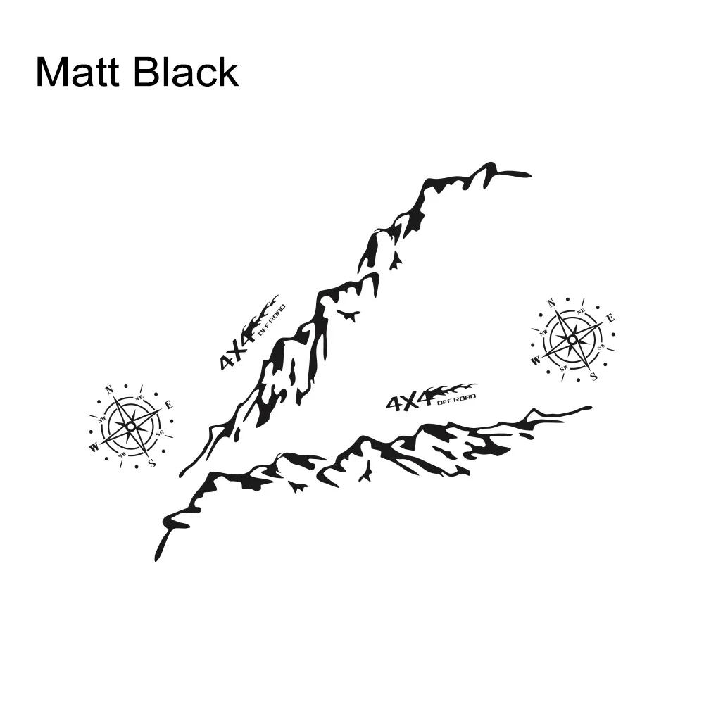 Pickup Side Stickers Graphics 4X4 Mountain Vinyl Decals For Ford F-150 Toyota Hilux Dodge RAM 1500 Isuzu Dmax GMC Sierra Canyon