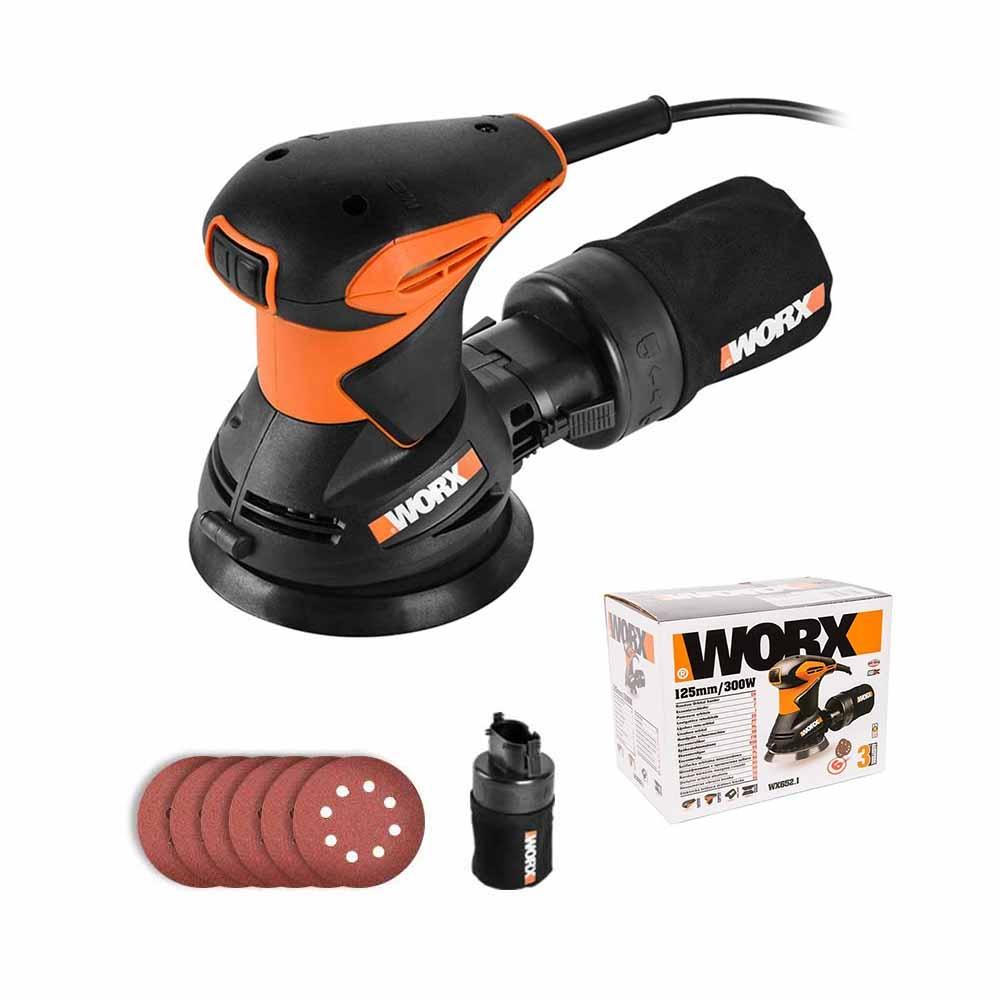Works Round Sander Sanding Machine Electric Wired Orbital WX652.1