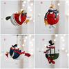 Cartoon Xmas Tree Hanging Pendant Snowman Double-sided Xmas Tree Embellishment Christmas Gift Retro Metal Christmas Decorations
