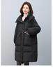 Women's Mid-Length Hooded Down Jacket, 2024 Plus Size Fashion, Warm Winter Coat, White Duck Down