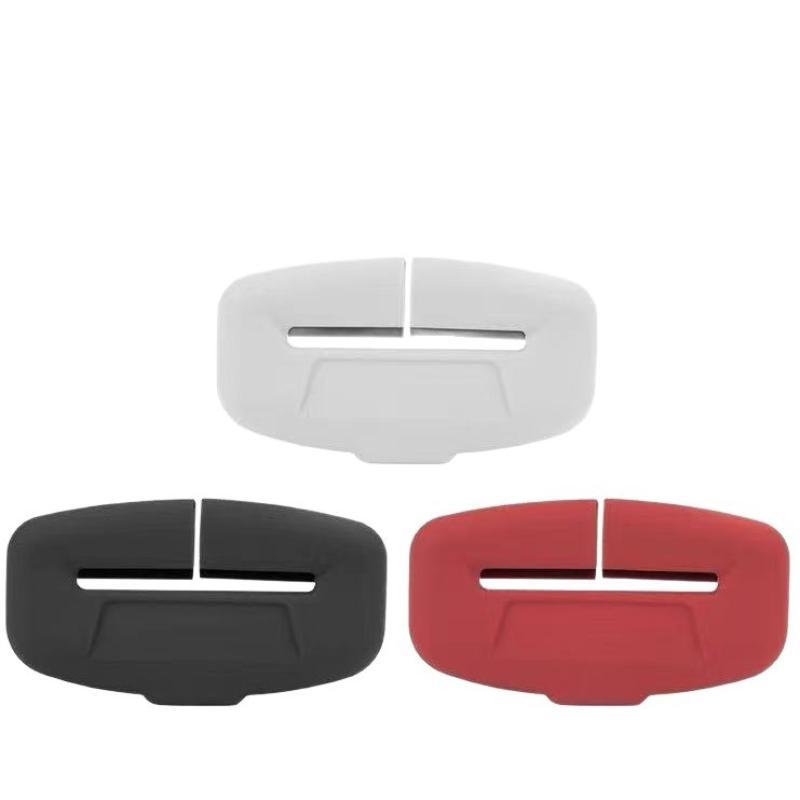 2Pcs Anti-Scratch Soft Rubber Seat Belt Buckle Cover Protector Clip for Safe Auto Interior Use