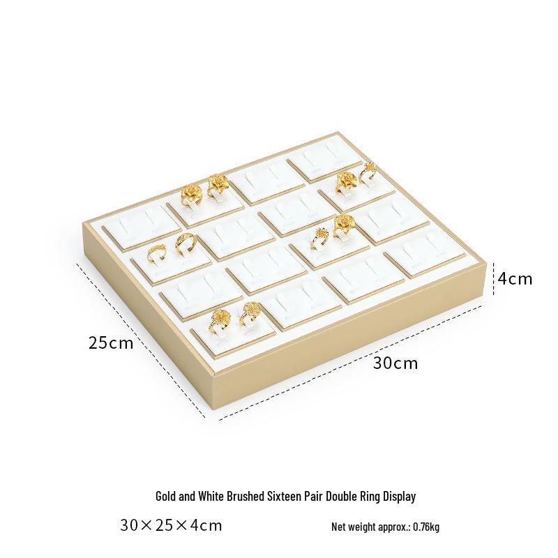 Ya Yu Jin Bai Jewelry Display Tray for Bracelets, Ear Studs, Necklaces - Silver & Gold