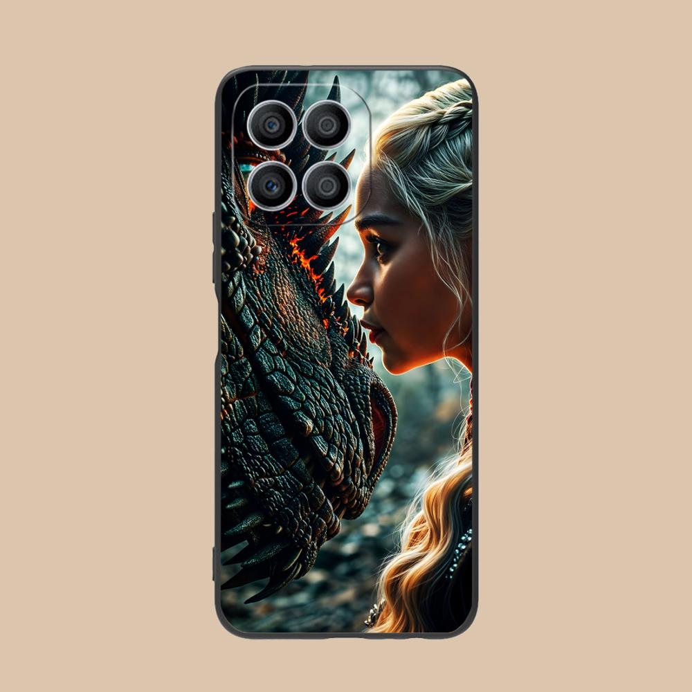 Dragon Queen Matte TPU Mobile Phone Case for Honor 90 80 70 60 50 30 20 10 9 8 7 Pro S SE Lite 5G Colorful Printing Cover
