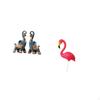 Modern Resin Elephant And Flamingo Sculpture Figurine Ornament Art Craft Collectible for Desktop