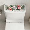 Autocollant pour abattant de WC Fleurs Autocollant Mural de Salle de Bain Adhésif DIY Imperméable Décalcomanies Florales pour Abattant de WC Décoration de Chasse d'Eau de Salle de Bain